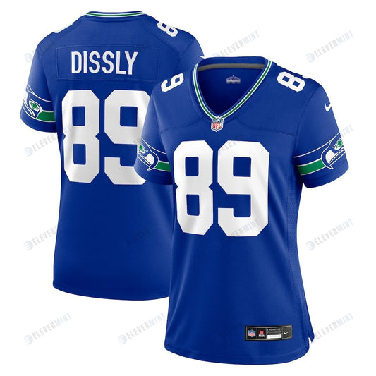 Will Dissly 98 Seattle Seahawks Women's Throwback Player Game Jersey - Royal