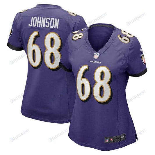 Zack Johnson Baltimore Ravens Women's Home Game Player Jersey - Purple