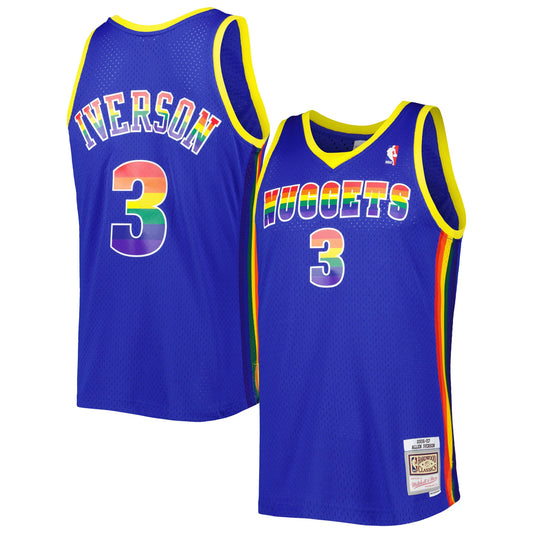 Allen Iverson Denver Nuggets Mitchell & Ness 2006/07 Hardwood Classics Reload 3.0 Swingman Jersey - Royal