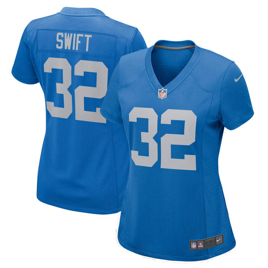 Women's Detroit Lions D'Andre Swift Game Player Jersey Blue