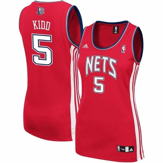 Women's New Jersey Nets Jason Kidd Road Jersey - Red