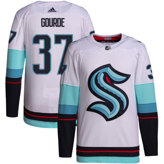 Yanni Gourde Seattle Kraken adidas Away Primegreen Authentic Jersey - White