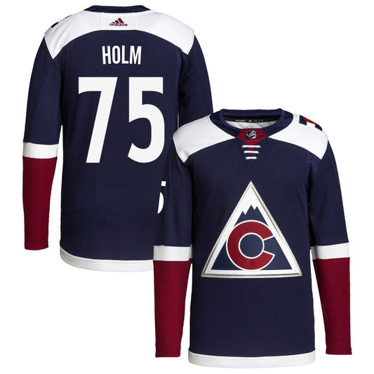 Arvid Holm Colorado Avalanche adidas 2018/19 Alternate Primegreen Authentic Pro Jersey - Navy