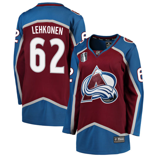 Artturi Lehkonen Colorado Avalanche Fanatics Branded Women's Home 2022 Stanley Cup Final Breakaway Jersey - Burgundy