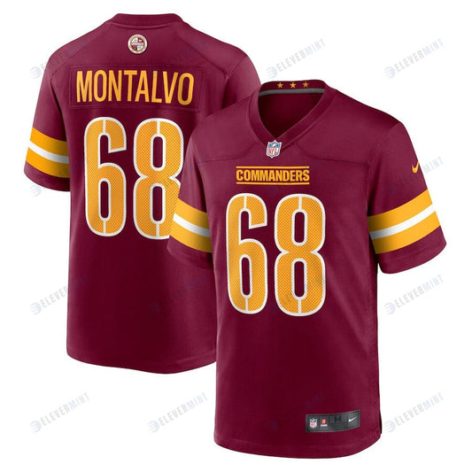 Anthony Montalvo 68 Washington Commanders Team Game Men Jersey - Burgundy