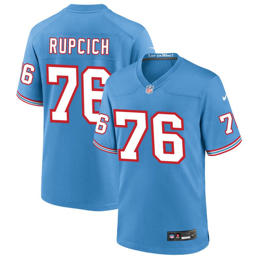 Andrew Rupcich Tennessee Titans Nike Oilers Throwback Game Jersey - Light Blue