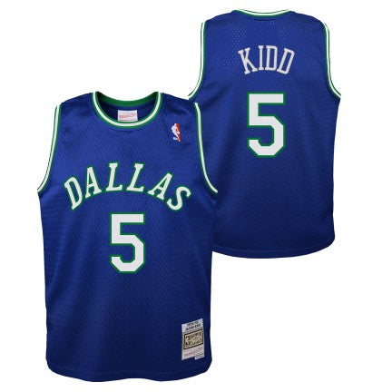 Youth Jason Kidd Dallas Mavericks Mitchell & Ness Blue 1994-95 Hardwood Classics Swingman Jersey