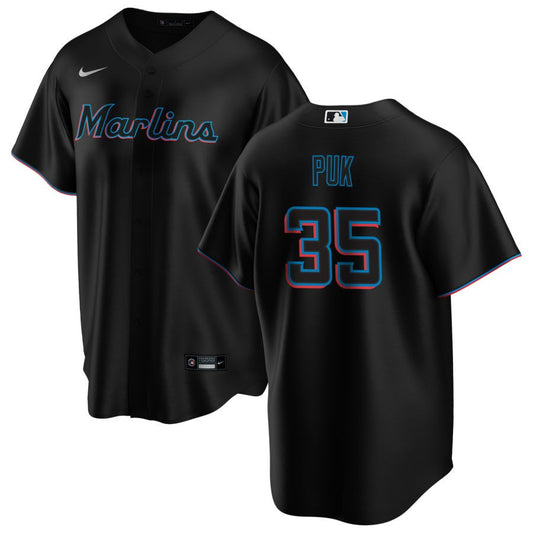 A.J. Puk Miami Marlins Nike Alternate Replica Jersey - Black