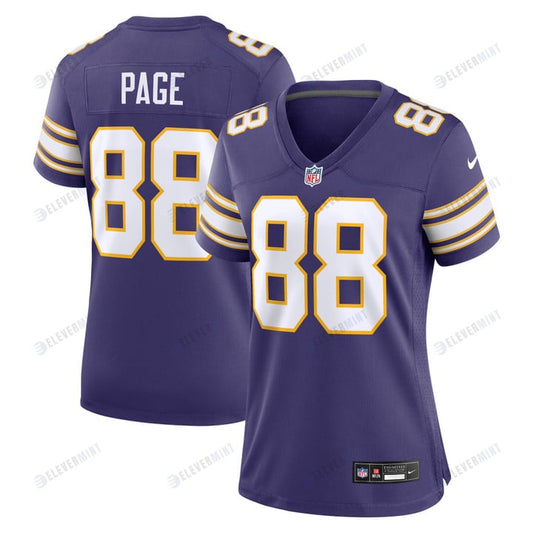 Alan Page 88 Minnesota Vikings Women's Classic Retired Jersey - Purple