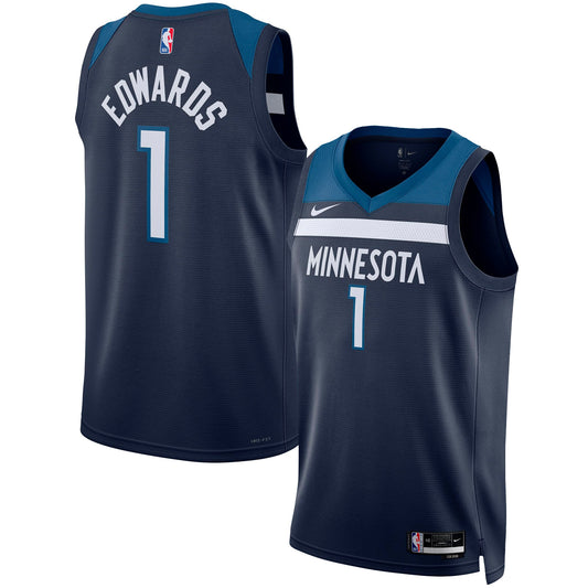 Anthony Edwards Minnesota Timberwolves Nike Unisex Swingman Jersey - Association Edition - Navy