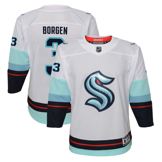 Will Borgen Seattle Kraken Youth Away Premier Jersey - White